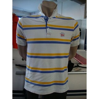 Musto Polo Shirt Stripe white/gold/palma