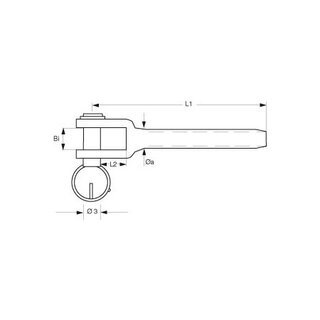 Gabel-Terminal fr 6mm /Bolzen 12mm /Ringsplint